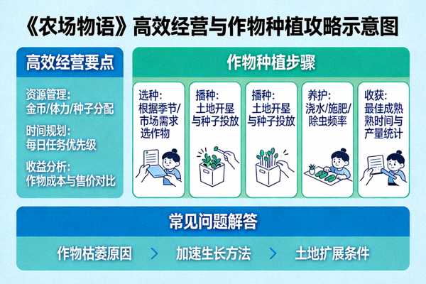 《农场物语》高效经营与作物种植攻略示意图