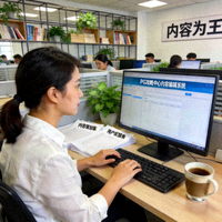 PG攻略中心内容主编李娜工作场景照片