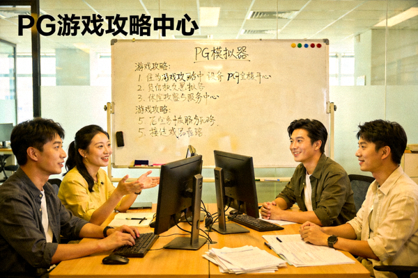 PG模拟器_PG游戏攻略中心团队成员正在讨论游戏攻略内容