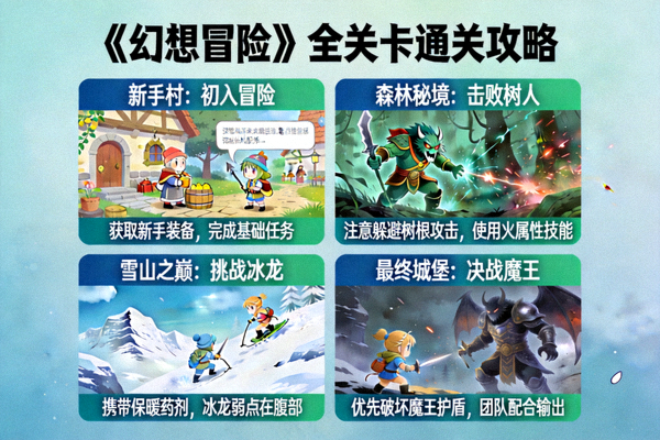 PG模拟器热门游戏《幻想冒险》全关卡通关攻略图解